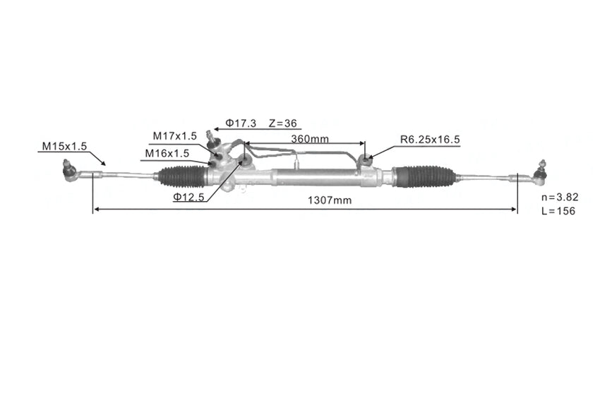 TOYOTA HILUX POWER STEERING RACK & PINION 04/2005 ~ 06/2015 TGN/KUN/GGN