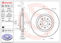 Maserati Ghibli/Quattroporte Front Brembo Brake Disc Rotor Painted 09.F218.11 345mm