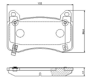 TESLA BREMBO Front Brake Pads Set P09029E EV 132mm
