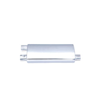 Single side In / Dual side Out - 10"x6" Oval, In 2-1/2", L 20", Out 2", Stainless