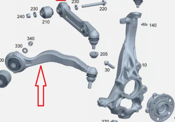 MERCEDES BENZ C-CLASS W206 AWD 2021-ON - PAIR FRONT LOWER CONTROL ARMS