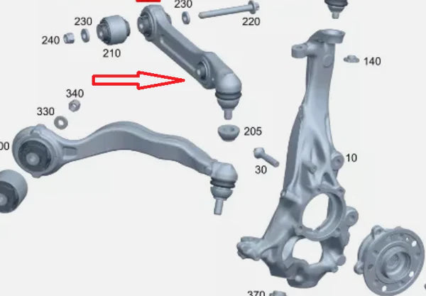 PAIR FRONT LOWER CONTROL ARMS FOR MERCEDES BENZ C-CLASS W206 AWD 2021-ON
