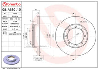 Brembo Rear Brake disc 08.A650.10 Renault Master X62 302mm