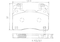 TESLA Model S P85 14-15 BREMBO P10064N Prime Ceramic Brake Pad Set Front 132mm